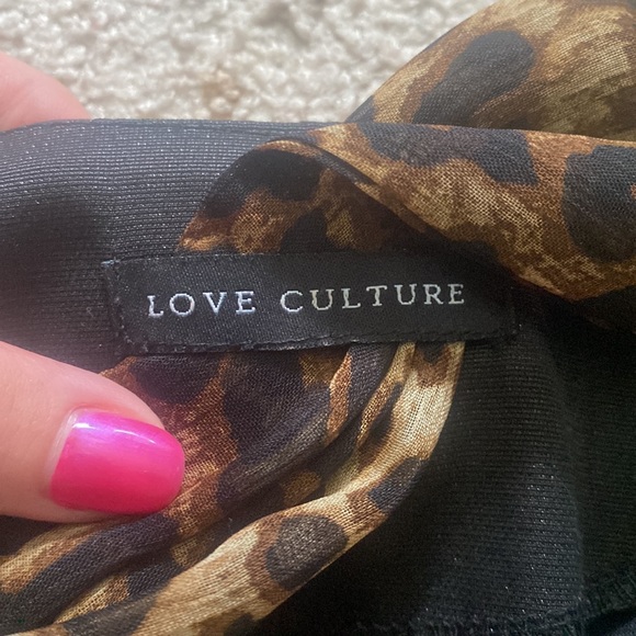 New Love Culture Small Black Blazer Suit Jacket W/ Cheetah Details And Scarf - Picture 8 of 9